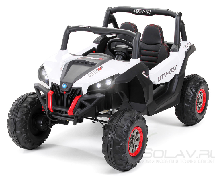 Двухместный полноприводный электромобиль White UTV-MX Buggy 12V 2.4G - XMX603-W