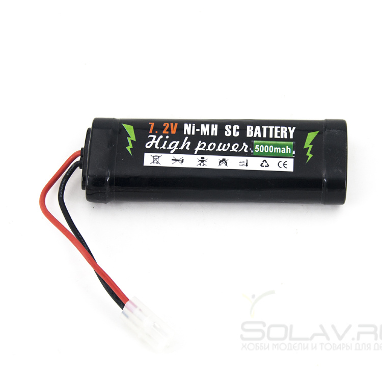 Аккумулятор Ni-Mh 7.2V 5000 mAh (разъем Tamiya) - HJ-5000-72