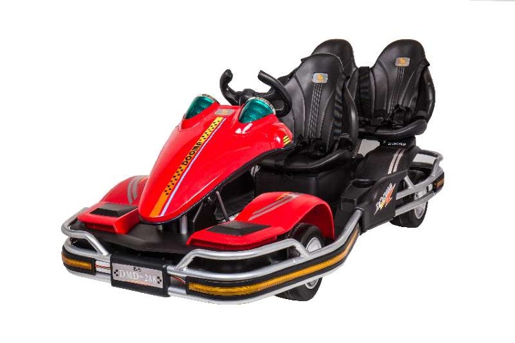 Детский спортивный 3-местный электрокарт Dongma Go Kart Red 12V - DMD-288