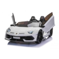 Детский электромобиль Lamborghini Aventador SVJ White Carbon (дрифт, 15 км/ч, 24V) - SX2028S-WHITE