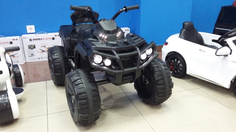 Детский квадроцикл Grizzly ATV Black 12V с пультом управления 2.4G- BDM0906