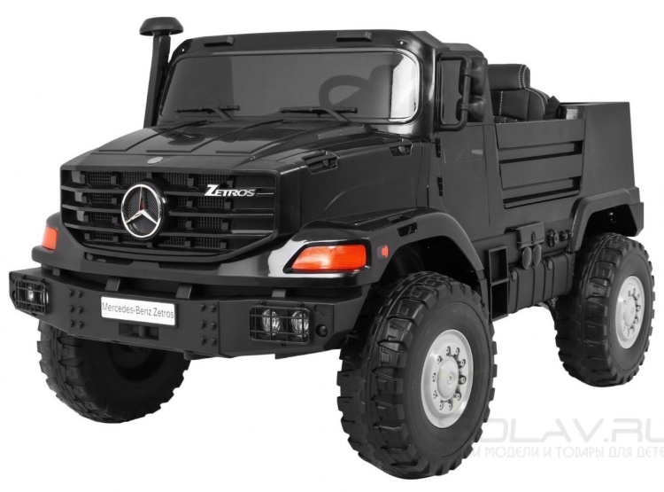 Детский электромобиль грузовик Mercedes-Benz Zetros Black 2WD - BDM0916