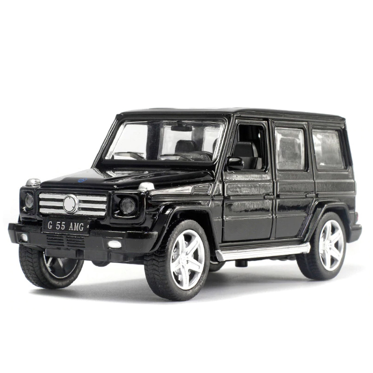 Металлическая модель Mercedes G55 Black (музыка, свет, инерция) - 1:32 - 25074C