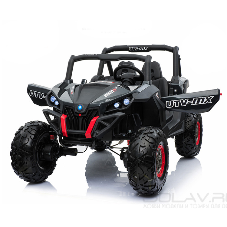 Двухместный полноприводный электромобиль Black Carbon UTV-MX Buggy 12V - XMX603-BLACK-PAINT