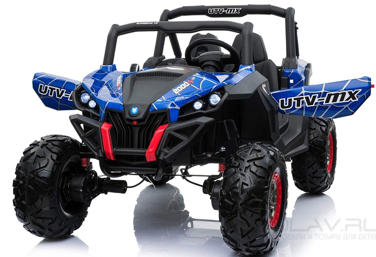 Двухместный полноприводный электромобиль Blue Spider UTV-MX Buggy 12V - XMX603-BLUE-PAINT