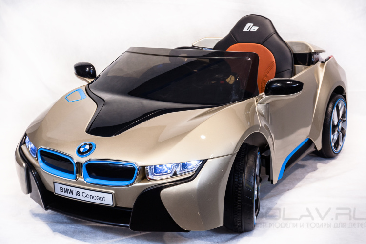 Радиоуправляемый детский электромобиль JE168 BMW i8 Concept 12V - Шампань - JE168-CH