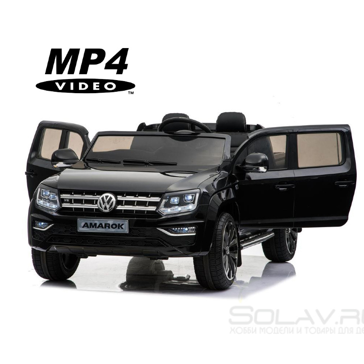 Детский электромобиль Volkswagen Amarok Black 4WD MP4 - DMD-298-BLACK-MP4